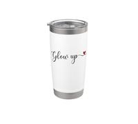 Typographie manuscrite phosphorescente avec un cadeau en forme de cœur Gobelet isotherme en acier inoxydable double paroi