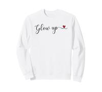 Typographie Manuscrite phosphorescente avec Un Cadeau en Forme de cœur Sweatshirt