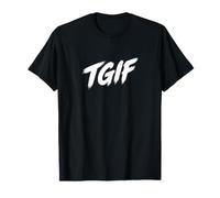 Typographie Minimaliste TGIF Bold Statement Hommes Femmes T-Shirt
