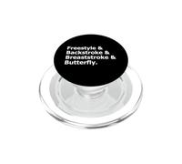 Typographie Quatre Coups de Natation pour Les nageurs PopSockets PopGrip pour MagSafe