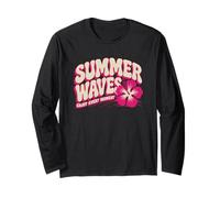 Typographie Retro Summer Vibes Design Summer Waves Manche Longue