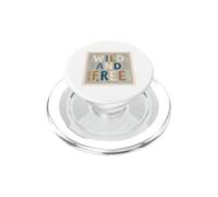 Typographie rétro Wild and Free Pastel Boho PopSockets PopGrip pour MagSafe