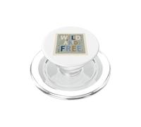 Typographie rétro Wild and Free Pastel Boho PopSockets PopGrip pour MagSafe