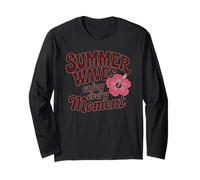 Typographie Summer Waves Retro Summer Vibes Design Manche Longue