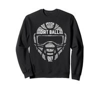 Typography American Baseball Catcher Mask Player Game Day Sweatshirt