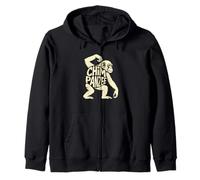 Typography Art Chimpanzee Chimpanzees Sweat à Capuche