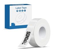 TYPONOS NELKO P21 - Lot de 180 rouleaux de ruban adhésif laminé pour étiqueteuse - Noir sur blanc - 15 x 40 mm - Pour bureau, maison, école