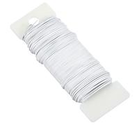 Tyqour 1 rouleau de fil floral, blanc, 1 mm x 35 m, fil de bricolage fin, fil de tige florale, fil métallique pour travaux manuels, arrangements floraux, bricolage, bouquet de fleurs, travaux manuels