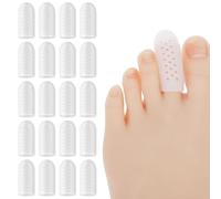 Tyqour Lot de 20 protections d'orteils en silicone respirant pour hommes et femmes - Protection des orteils - Petit orteil - Protection des orteils - Coussinets d'orteils pour ampoules - Cors -