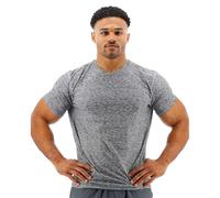 TYR Airtec T-Shirt à Manches Courtes pour entraînement athlétique, Gris mélangé, M Homme