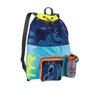 Tyr Big Mesh Mummy Sac de sport Mixte Adulte, Bleu/Jaune, 20 L