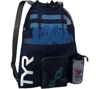 Sac à dos TYR Big Mesh Mummy 40L bleu marine blanc