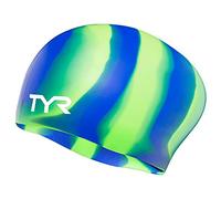 TYR Bonnet de Bain Multicolore en Silicone pour Cheveux Longs