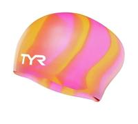 TYR Bonnet de Bain Multicolore en Silicone pour Cheveux Longs