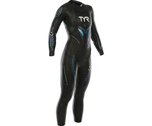 Tyr Hurricane C5 Combinaison Triathlon Femme Noir/Bleu FR : S (Taille Fabricant : S/M)