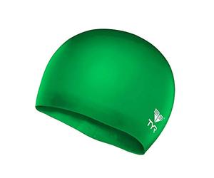 TYR Junior Cap NO Wrinkle Bonnet de Bain Silicone Enfant Jeunesse Unisexe, Apple Green, TU