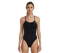 TYR Mixte Maillot De Bain Uni Découpé, Noir, 34 EU