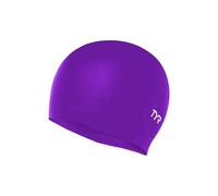 TYR Mixte Solid Bonnet de bain latex, PURPLE, Taille unique EU