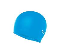 TYR Mixte Solid Bonnet de bain latex, ROYAL, Taille unique EU