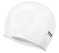 TYR Mixte Solid Bonnet de bain latex, WHITE, Taille unique EU