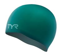 TYR Mixte Wrinkle Free Silicone Swim Cap Bonnet De Bain, Teal, Taille Unique EU