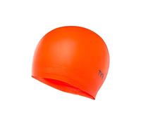Tyr Solid Bonnet de Bain Latex Adulte Unisexe, FL Orange, TU