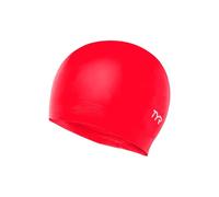 TYR Solid Bonnet de Bain Latex Adulte Unisexe, Red, TU