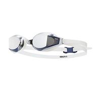 TYR Stealth-X Race Mirrored Lunettes de natation pour adulte, argenté/blanc, taille unique