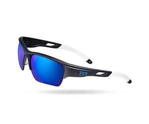 TYR Vatcher Performance Sunglasses Polarized Rectangular, Blue/Black, One Size