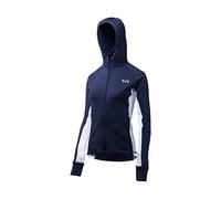 TYR Women’s Alliance Victory Warm Up Jacket Blouson de survêtement Femme, Bleu Marine/Blanc, XXS
