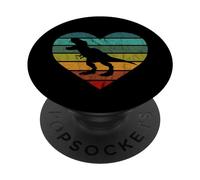 Tyrannosaure Cœur Dino Enfant Saurier Dinosaure T-Rex PopSockets PopGrip Adhésif
