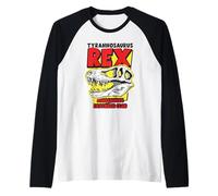 Tyrannosaurus Rex Dinosaurs Cartoon Illustration Graphic Manche Raglan