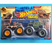 Tyrannosaurus T Rex Vs Triceratops Hot Wheels Monster Trucks Truck 4x4 Double