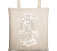 Tyrannosaurus Trex Hunter Sac fourre-tout en coton naturel écologique Beige