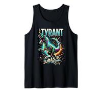 Tyrant T Rex Roaring Dinosaur Pop Art Monster Débardeur