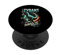 Tyrant T Rex Roaring Dinosaur Pop Art Monster PopSockets PopGrip Adhésif