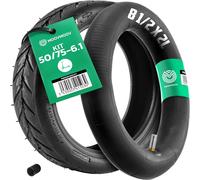 Tyre Kit 50/75-6.1 & Inner Tube 8 1/2 X 2l With Straight Valve - For Wispeed T850 / T855 Pro Scooter - Inflatable Tyre And Reinforced Inner Tube 8.5 Inches