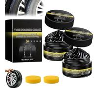 Tyre Nourish Cream,Car Tire Coating Paste,Powerful Wheel Cleaning Refurbish Wax,UV Protection and Maintain Luster Shine Gel for Car Tyre,Against Dirt,Aging,and Dust Polishing (2)