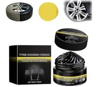Tyre Nourish Cream, Powerful Wheel Cleaning Refurbish Wax, Car Tires & Plastic Trim Renewal Paste, Tyre Shine, Tyre Wax-Restores Black Gloss for Car Trucks Motorcycles Tires (1Pcs)