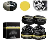 Tyre Nourish Cream, Powerful Wheel Cleaning Refurbish Wax, Car Tires & Plastic Trim Renewal Paste, Tyre Shine, Tyre Wax-Restores Black Gloss for Car Trucks Motorcycles Tires (2Pcs)