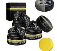Tyre Nourish Cream, Powerful Wheel Cleaning Refurbish Wax, Restores Black Gloss, Tyre Nourish Cream Maintain Luster, Non-greasy & Long Lasting for All Vehicle Tires (1)
