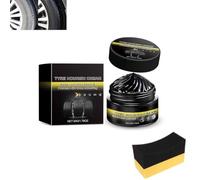 Tyre Nourish Cream,Powerful Wheel Cleaning Refurbish Wax,Tire Wax Restores Black Gloss,UV Protection and Waterproof Coating,Maintain Luster, Repels Dirt Prevents Aging for Tires (1pcs)