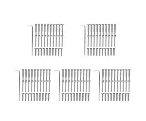 TYREE Stemball Swage Y Hex Filetage Stud Tension End Endting Fitting Terminal Pack Combiné pour 1/8" Acier inoxydable T316 Marine 50 paires