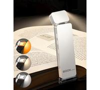 Tyreses Lampe de Lecture Rechargeable, Lampe Clip pour Lire Dans le Lit, USB Rechargeable, 3 Couleurs et 3 Luminosités Réglables en Continu, Protection des Yeux Cadeaux pour Lecteurs de Livres（Blanc）