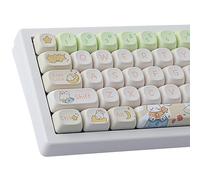 TYRIXKI Keycap Lot de 143 touches PBT personnalisées en forme de lapin pour claviers mécaniques Cherry Gateron MX Swithes pour clavier Mac Windows PC