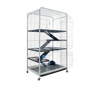 Tyrol Bigtower Cage pour Petit Animaux Bleu/Noir 79x52x140 cm