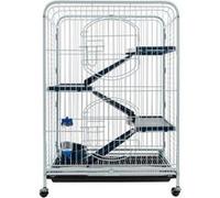 TYROL Cage tower 64x44x93cm - Pour rongeur Noir G