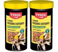 Tyrol | Flocons pour Poissons Exotiques | Nourriture pour Poissons | Aliment Complet à Base de Nutriments Essentiels | Céréales, sous-Produits de Poissons, Levures | 50 g | 250 ML (Lot de 2)