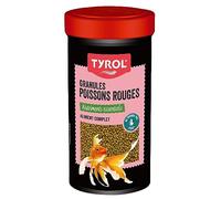 Tyrol | Granulés pour Poissons Rouges | Nourriture Poisson Rouge | Aliment Complet à base de Nutriments Essentiels | Céréales, Poissons et sous-produits de Poisson | 110 g | 250 ml