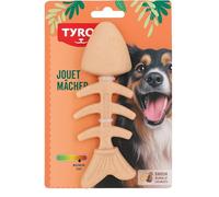 Tyrol - Jouet Chien Bambone Arête de Saumon - Jouet pour Chien pour Mastication - avec de la Fibre de Bambou et de Nylon - Résistance Hard pour Mâcheurs Forts - Goût Saumon - 14 cm
